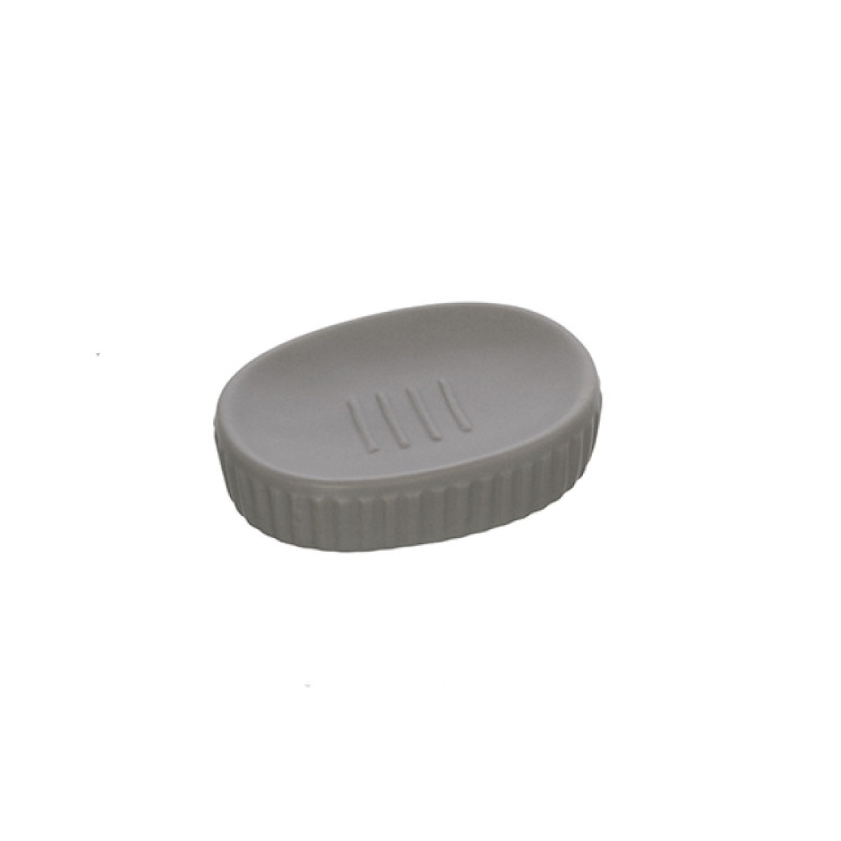 Portasapone in ceramica grigio linea Nevada