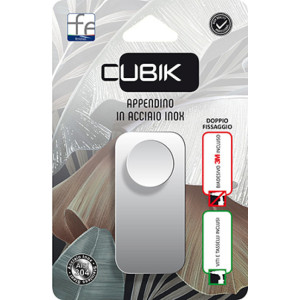 Appendino in acciaio inox cromo linea Cubik