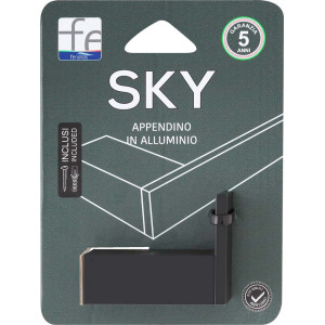 Appendino in alluminio nero Sky