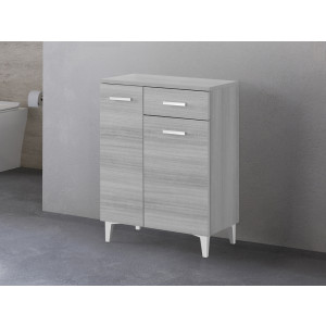 Base colonna Stella 60cm in nobilitato melaminico grigio