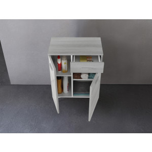 Base colonna Stella 60cm in nobilitato melaminico grigio