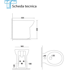 Bidet linea Mia da terra