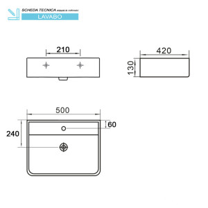 Ciotola in ceramica L50cm