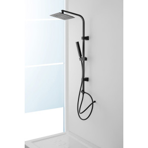 Colonna doccia in acciaio nero opaco Platinum H100cm