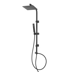 Colonna doccia in acciaio nero opaco Platinum H100cm