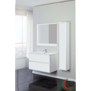 COMP. BAGNO FABULA 90CM SOSP. 2 CASS. BCO LAC