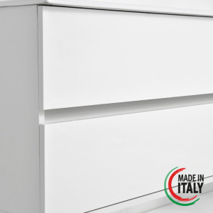 COMP. BAGNO FABULA 90CM SOSP. 2 CASS. BCO LAC