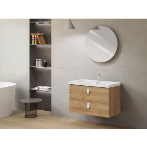 Composizione bagno 80cm rovere riviera linea Bravissimo 80