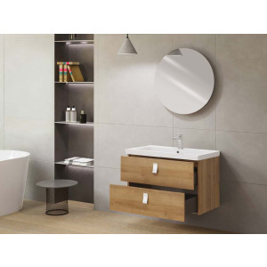 Composizione bagno 80cm rovere riviera linea Bravissimo 80