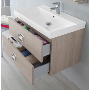 Composizione bagno sospesa Bravo75 rovere chiaro