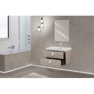 Composizione bagno sospesa Bravo75 rovere chiaro