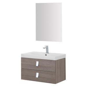 Composizione bagno sospesa Bravo75 rovere scuro