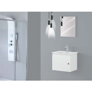 Composizione bagno sospesa Si50 bianco laccato