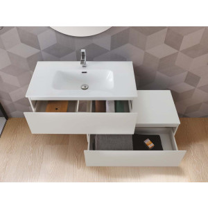 Composizione sospesa 2 cassetti 90cm bianca linea Light