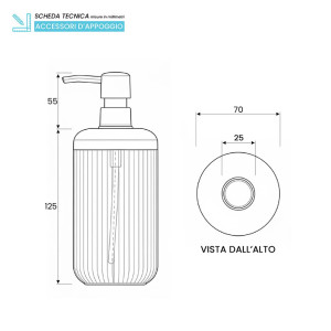 Dispenser sapone in plastica rosa linea Colorado