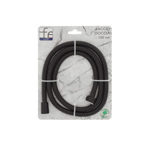 Laccio doccia in acciaio nero opaco da 150cm