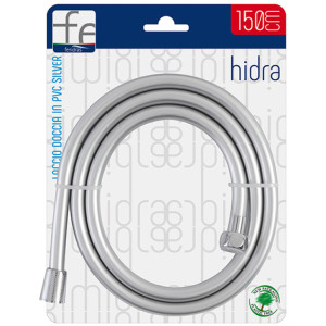 Laccio doccia in pvc da 200 cm grigio metallizato