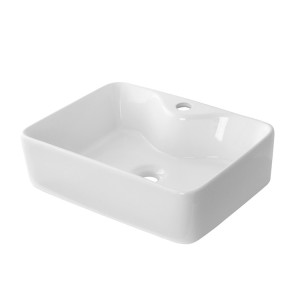 Lavabo in ceramica da appoggio e sospeso L48cm