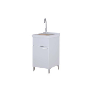 Lavatoio in nobilitato melaminico bianco lucido
