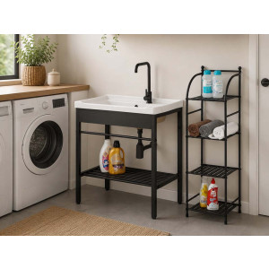 Lavatoio linea Borg 60cm in metallo nero