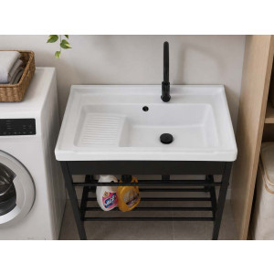 Lavatoio linea Borg 60cm in metallo nero