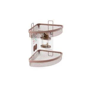 Mensola angolare due ripiani mocha mousse linea Taki