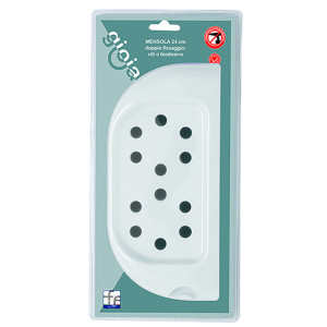 Mensola in abs bianco da 24 cm linea Gioia