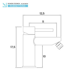 Miscelatore bidet cromo serie York