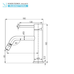 Miscelatore bidet serie Nuego