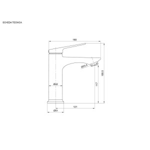Miscelatore lavabo cromo serie Armony