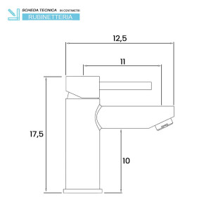 Miscelatore lavabo nero opaco serie York