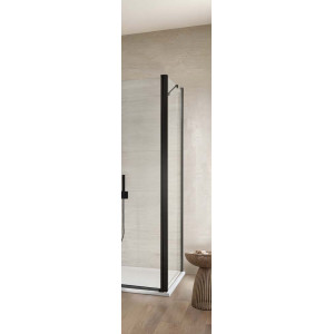 Parete fissa Saloon 80cm con profilo nero opaco linea Royal