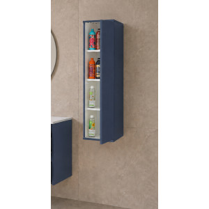 Pensile bagno Kann&egrave; L33xH112 in mdf e pvc blu