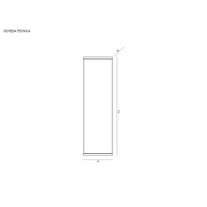 Pensile bagno Kann&egrave; L33xH112 in mdf e pvc blu