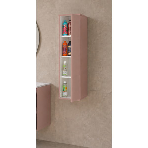 Pensile bagno Kann&egrave; L33xH112 in mdf e pvc rosa
