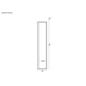 Pensile Fabula L30xH150 in nobilitato melaminico cemento