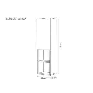 Pensile Pastello L30xH115 in nobilitato melaminico tortora