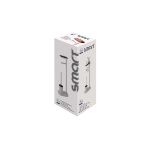 Piantana portarotolo e scopino con mensola nero linea Smart