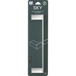 Porta asciugamani in alluminio argento 35cm Sky