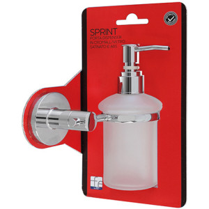 Porta dispenser cromall e vetro satinato linea Sprint