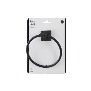 Porta salviette in acciaio nero linea Black Rock