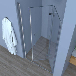 Porta soffietto trasparente 100cm linea Royal