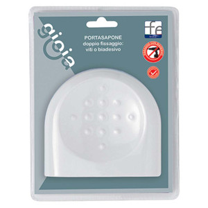 Portasapone in abs bianco linea Gioia