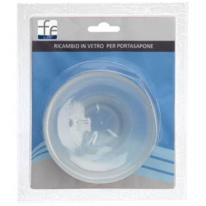 Ricambio in vetro satinato per portasapone