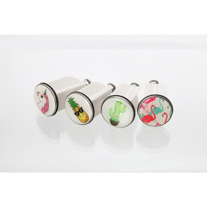 Saltello in acciaio e abs 38 mm con decorazioni