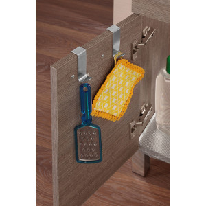 Set due ganci in acciaio satinato