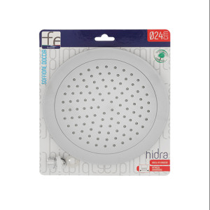 Soffione doccia tondo in abs cromo dia 24 cm