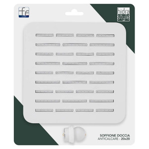 Soffione quadrato bianco 20x20cm Hidra Style