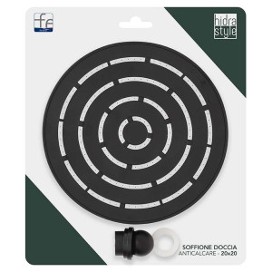 Soffione tondo nero dia 20cm hidra Style