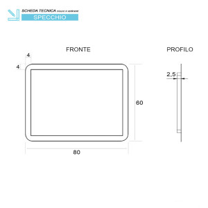 SPECCHIO LED 60X80CM RETROILLUMINATO SATINATO ANGEL